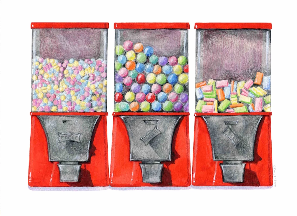 Candy Machines Illustration