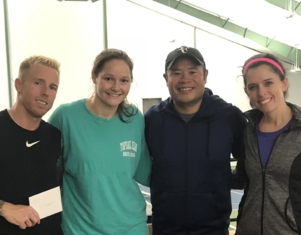 8.5 Finalists Ty Doyle and Ellen Meyer; 8.5 Winners Ralph Agpaoa and Megan Schwenk