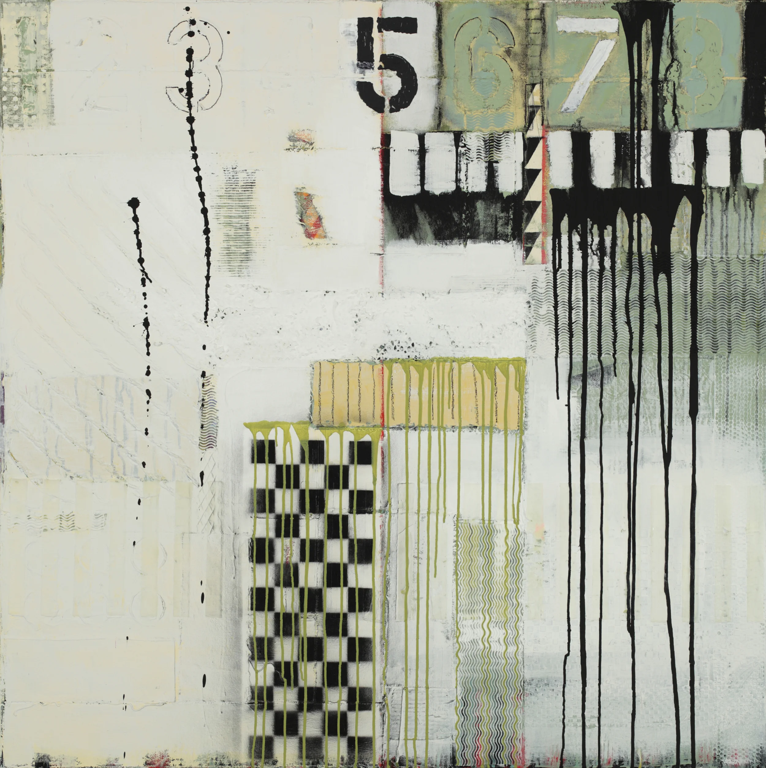 FRONT RANGE ACRYLIC/MIXED MEDIA ON CANVAS 48" X 48" SOLD