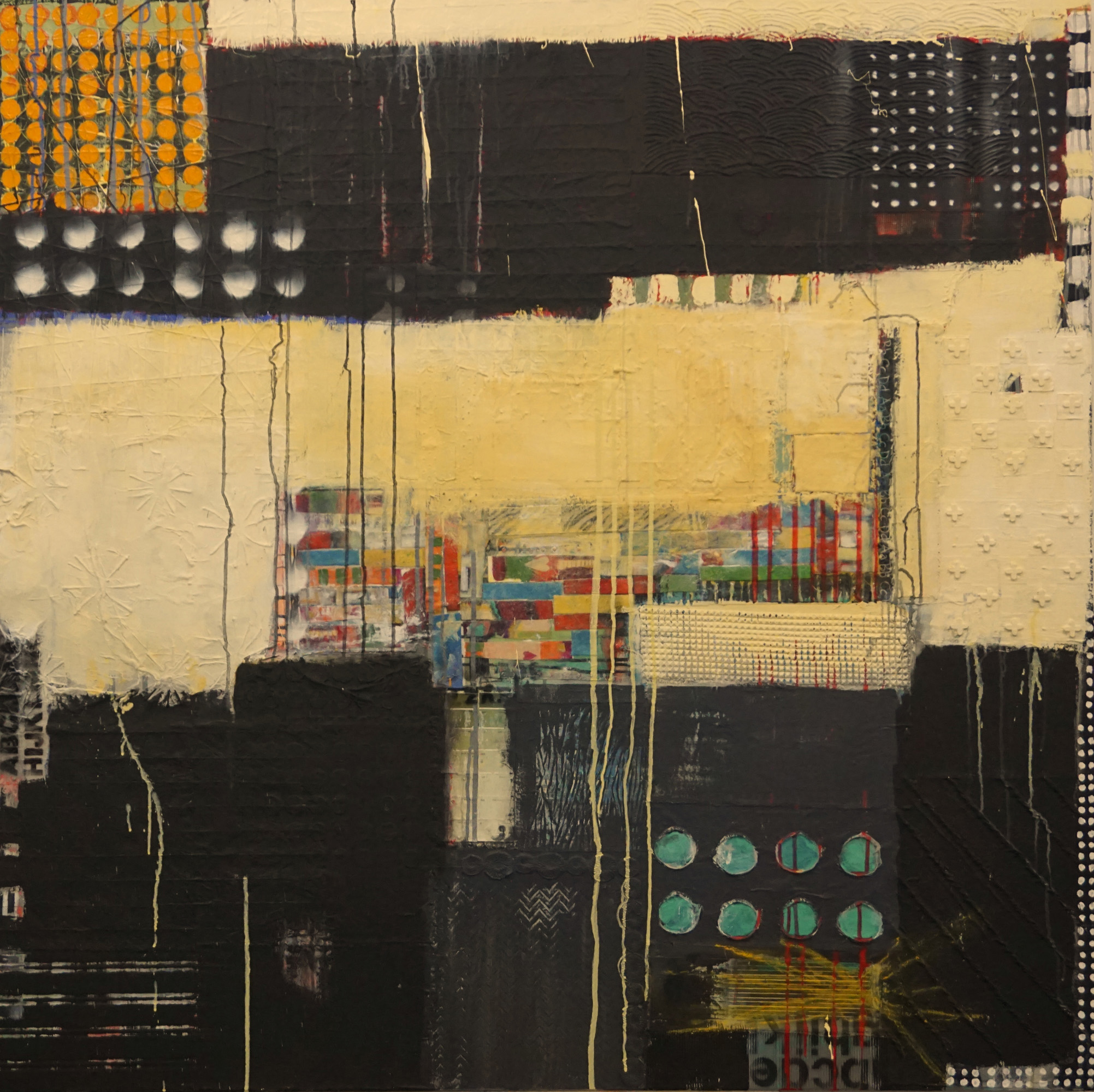 MINTURN ACRYLIC/MIXED MEDIA ON CANVAS 60" X 60"