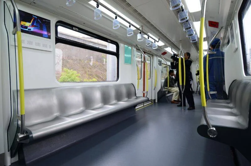 The prototype of the newly released LRVs in Ampang, Kuala Lumpur, Malaysia