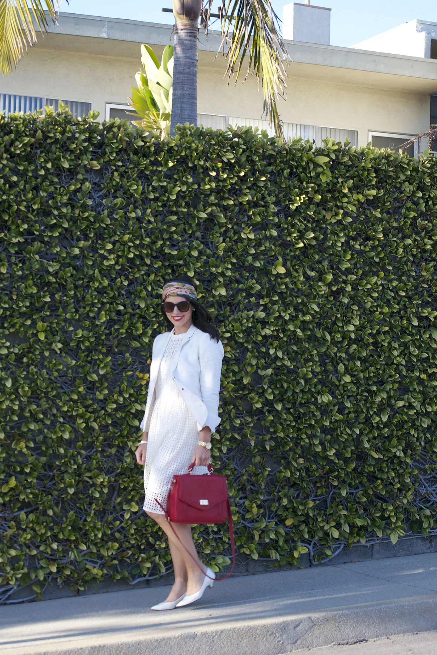 eyelet white dress West Coast Capri