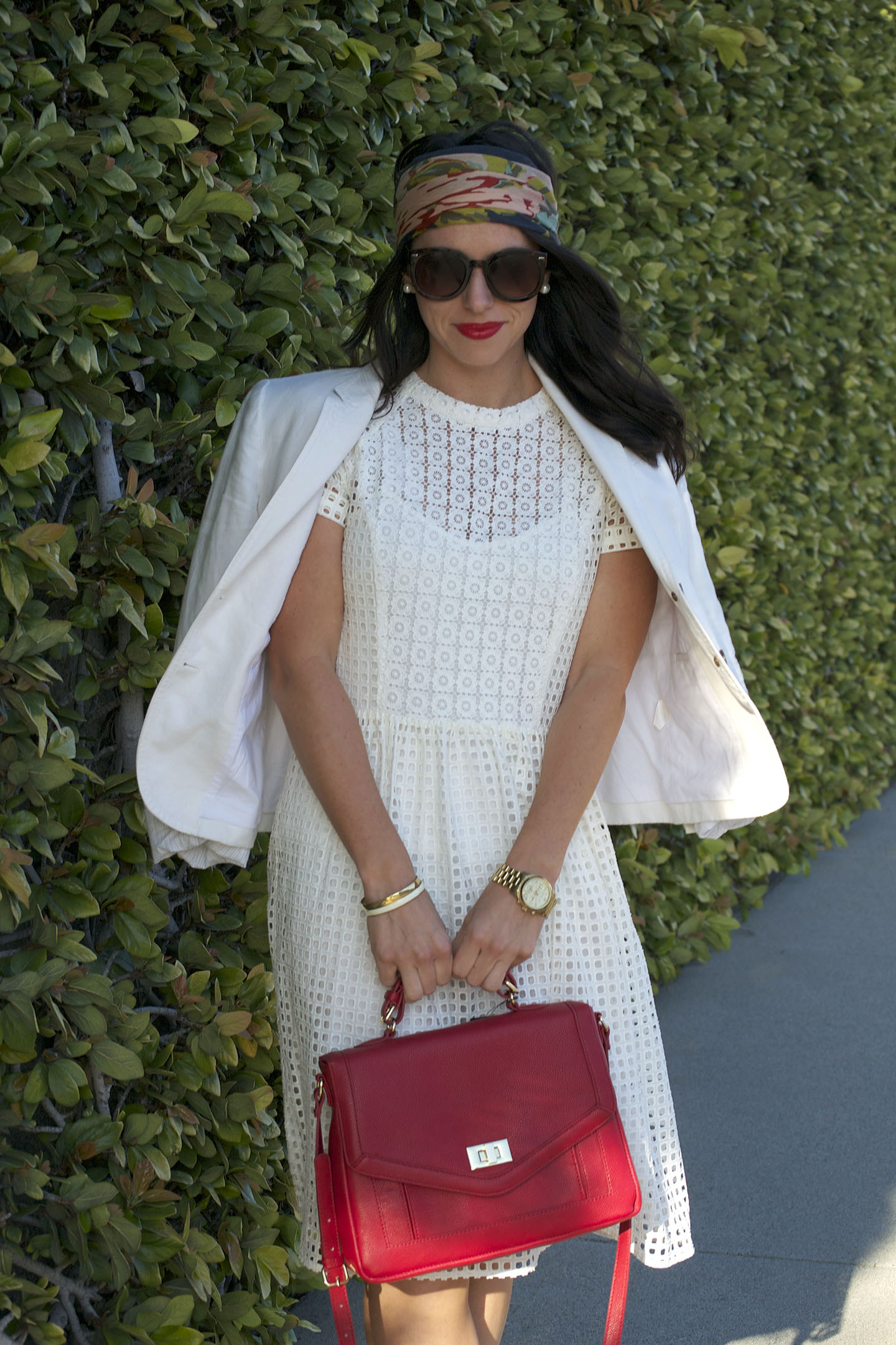 All white outfit West Coast Capri