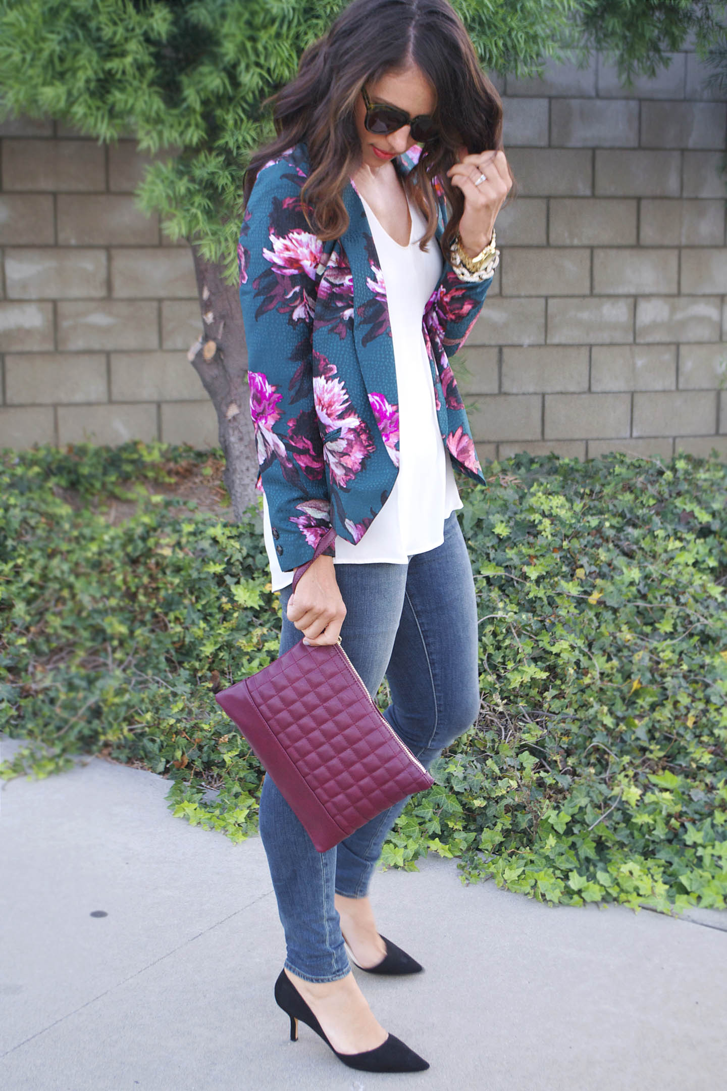 dark florals and burgundy