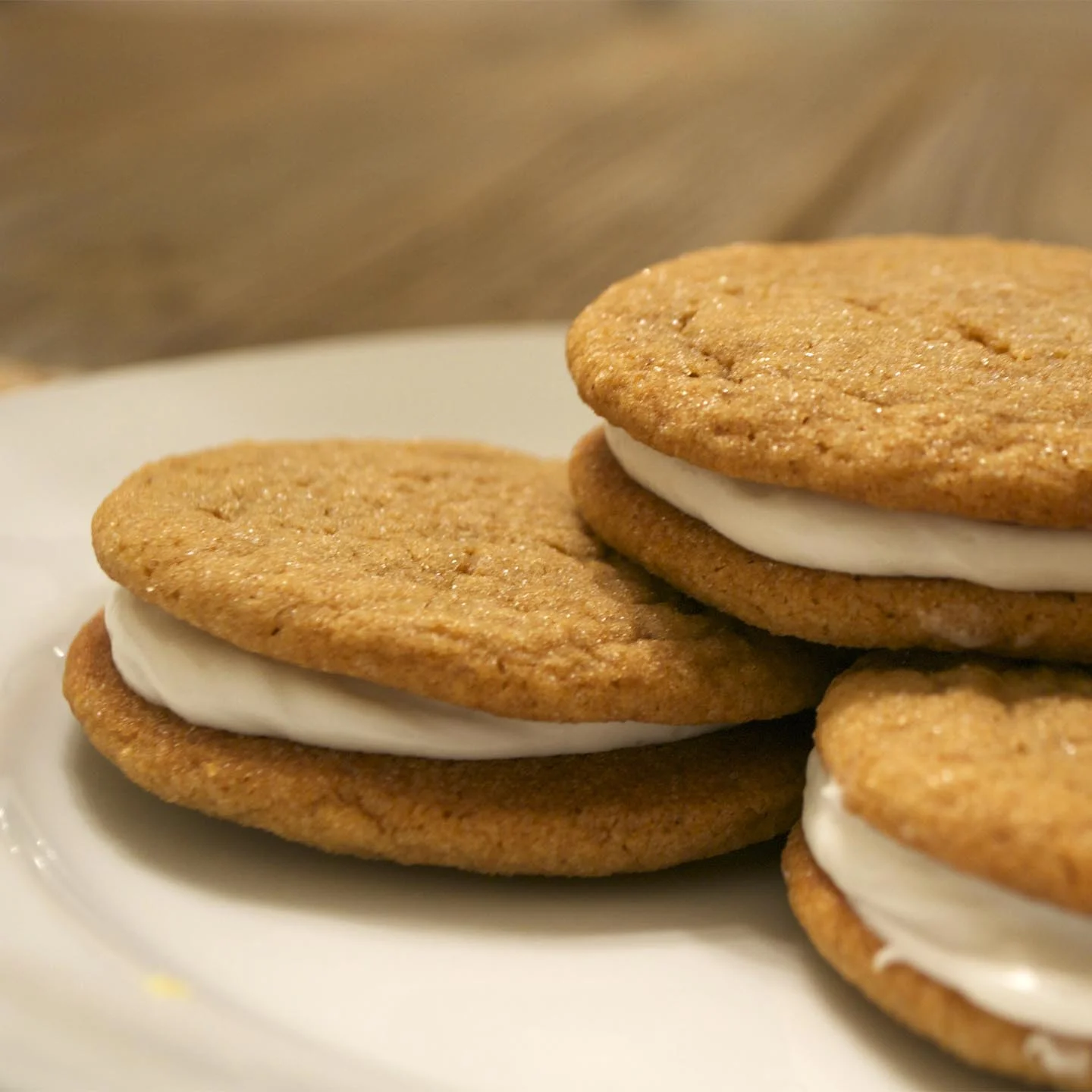 Soft Gingerbread Cookie Sandwiches
