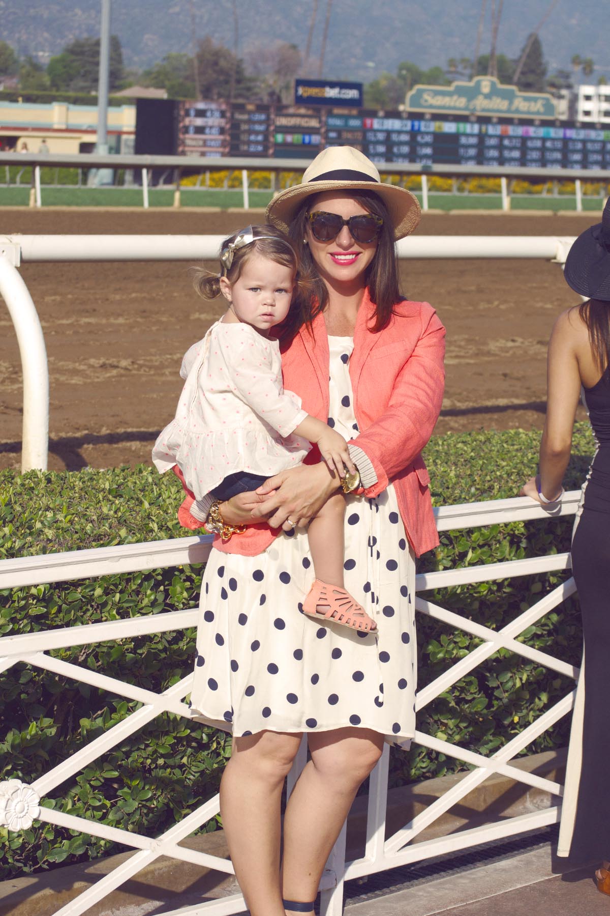 White Polka Dot Dress and Blazer