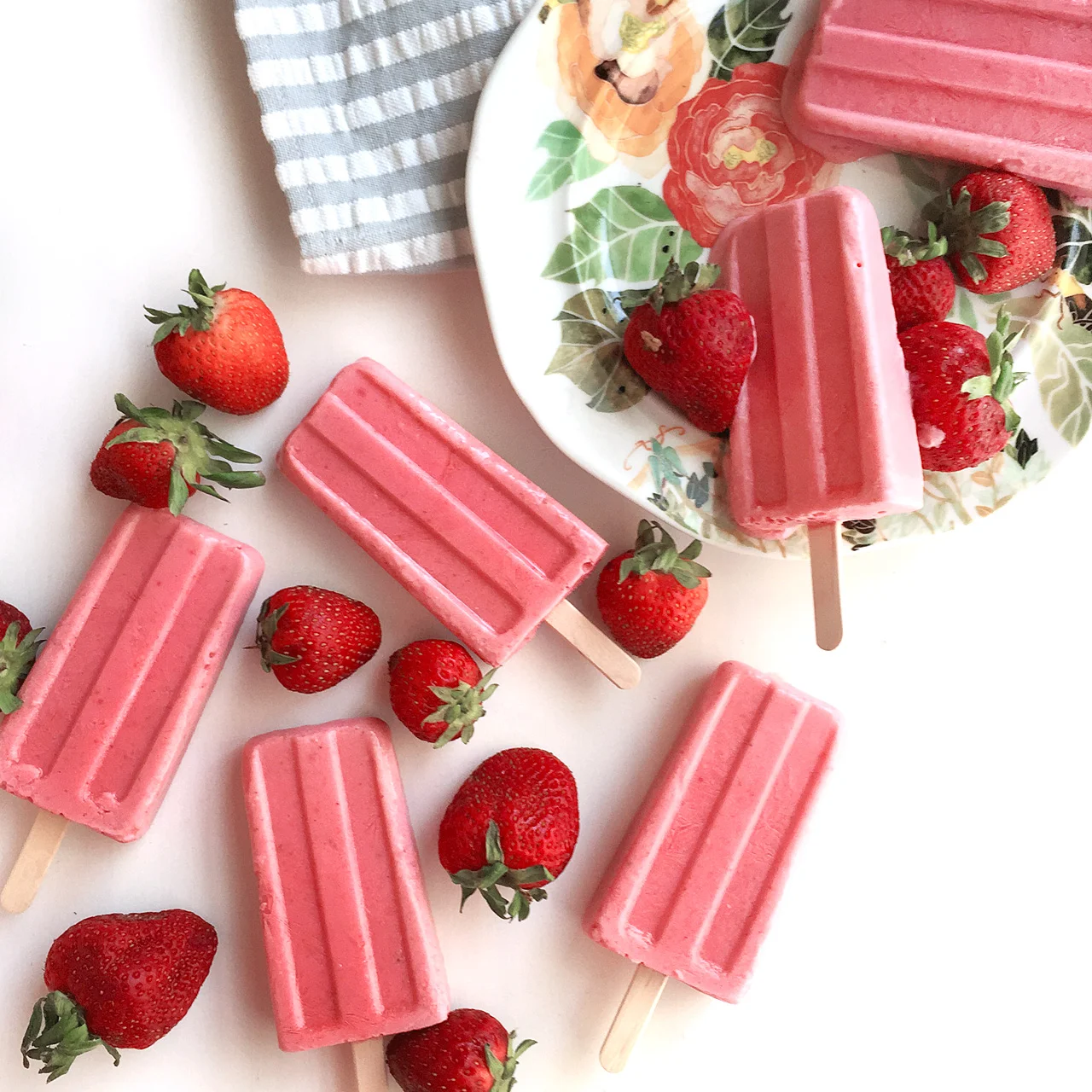 Strawberry Yogurt Popsicles