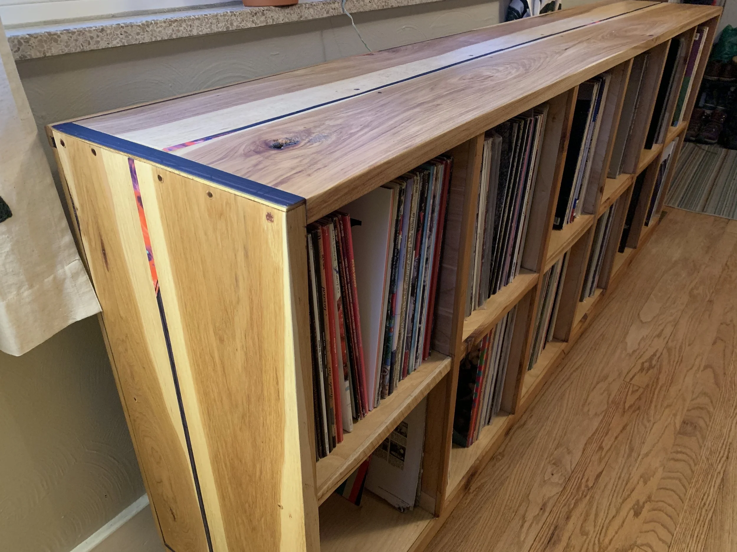Custom Record Storage, Hickory and Inlaid Skis, Whittier, Denver, CO