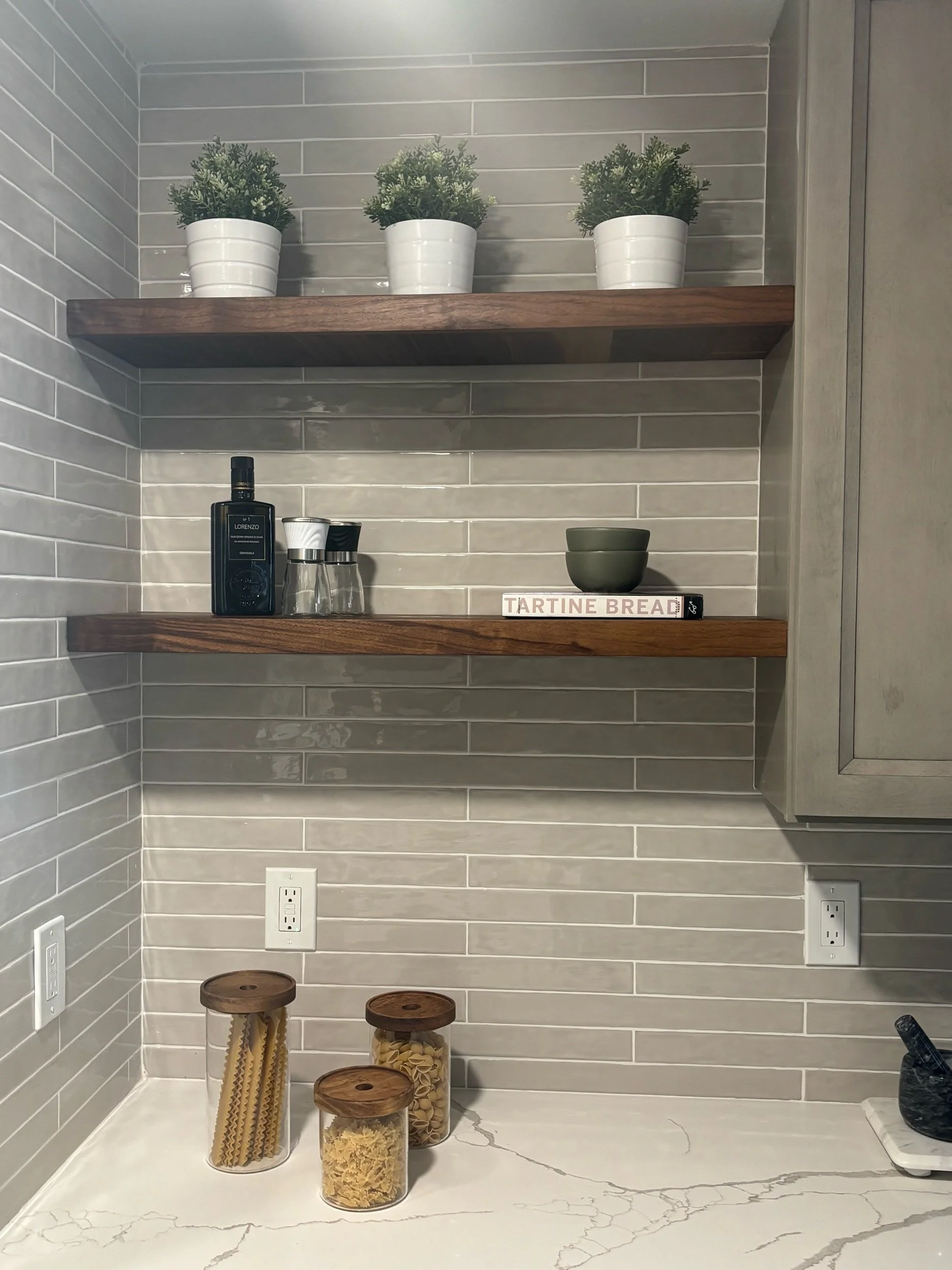 Walnut Floating Shelves, Applewood Neighborhood, Golden, CO