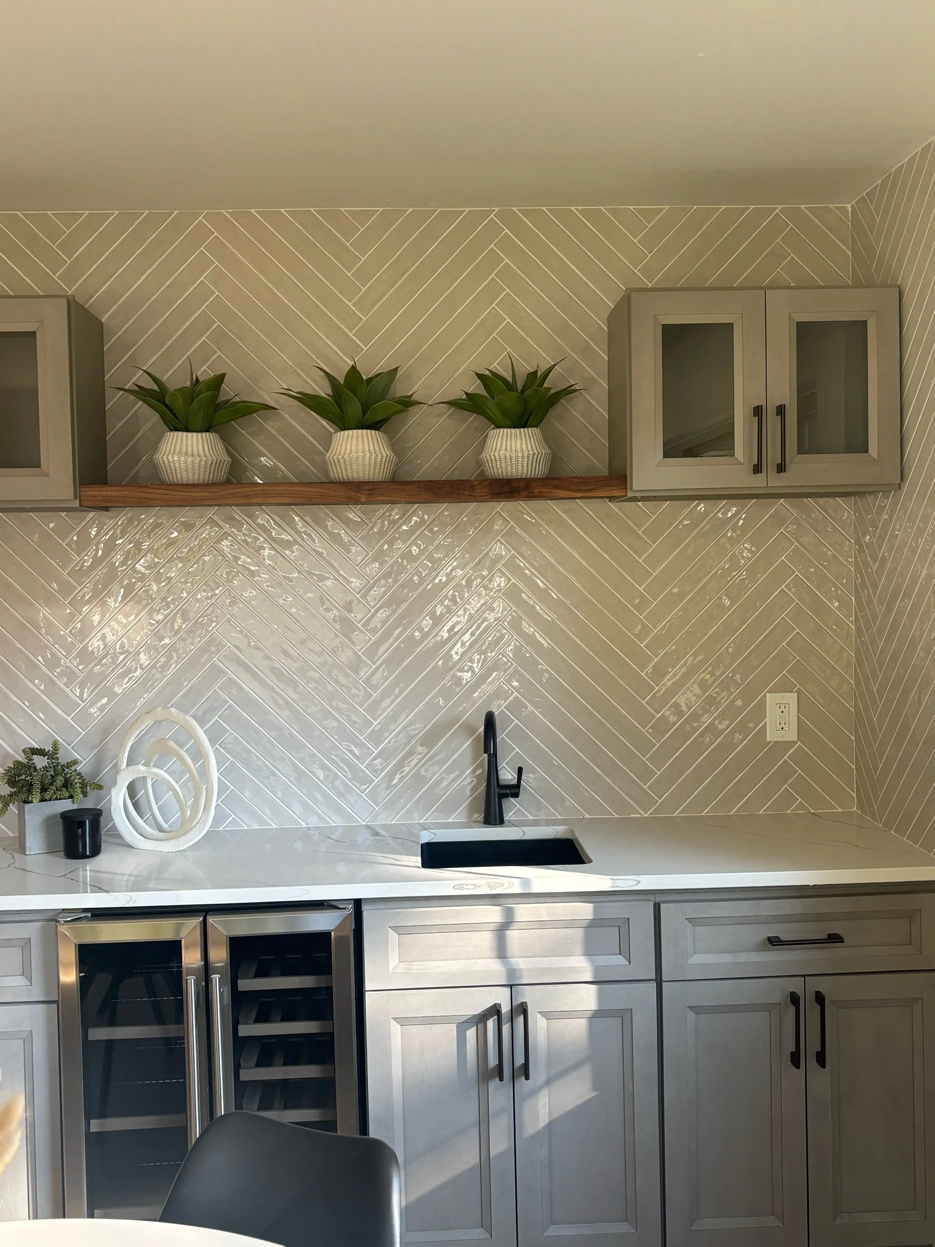 Walnut Floating Shelf, Applewood Neighborhood, Golden, CO