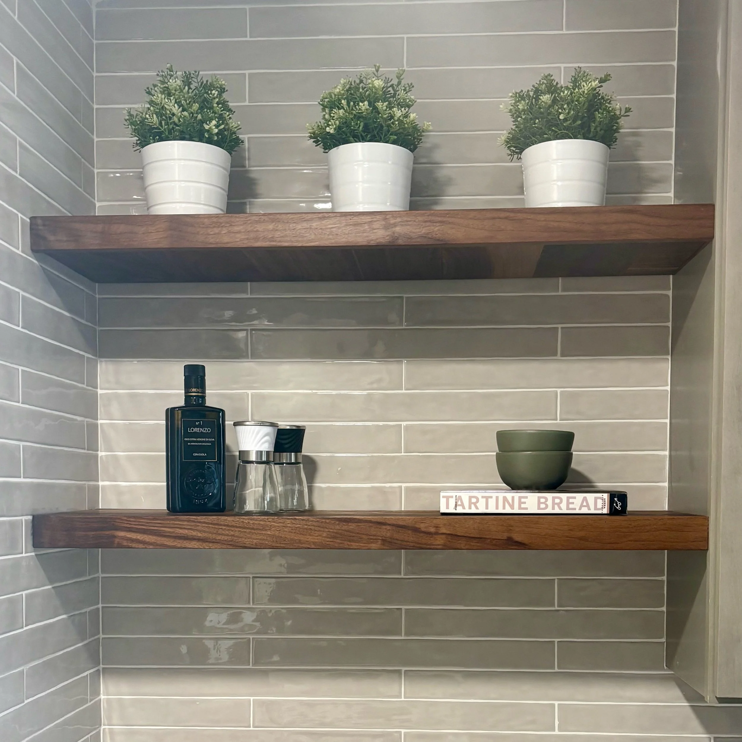 Walnut Floating Shelves, Applewood Neighborhood, Golden, CO