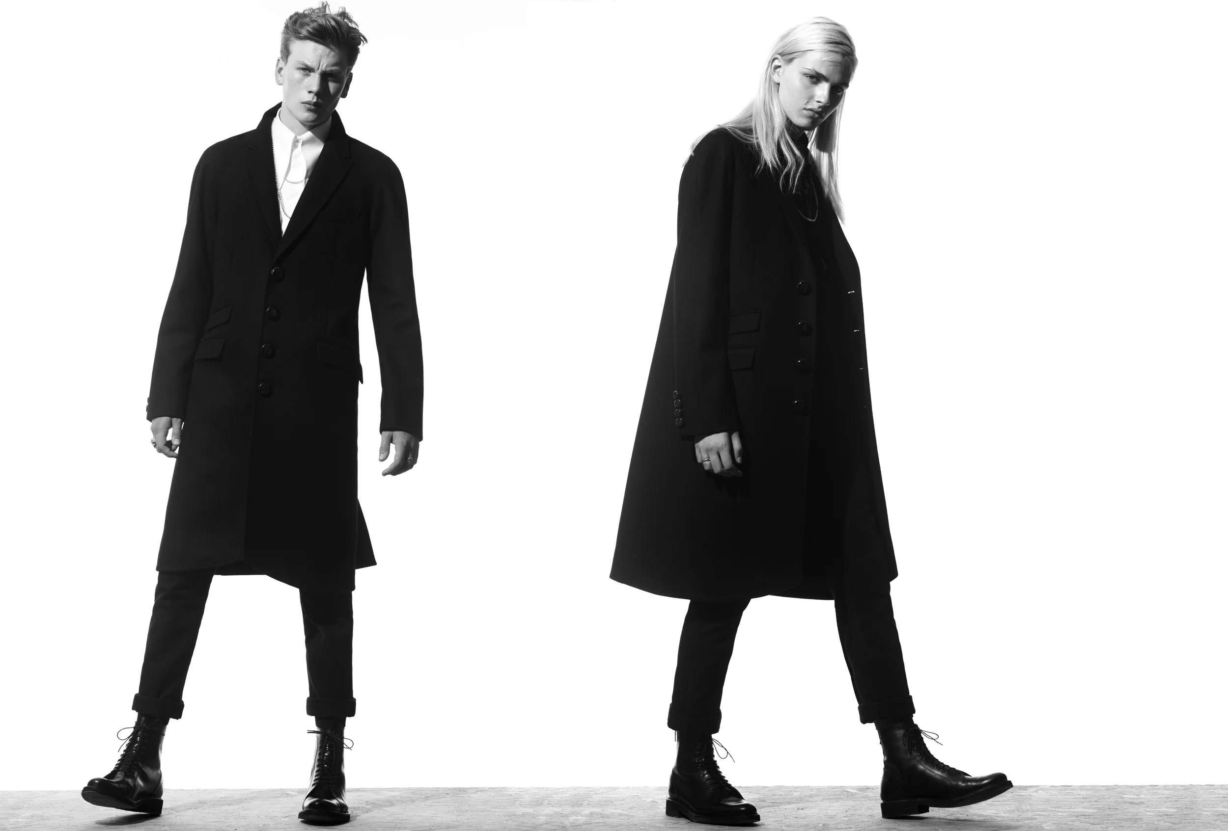  Andre Pejic and Sid Ellisdon for Martyn Bal, photographed by Richard Stow, in London 