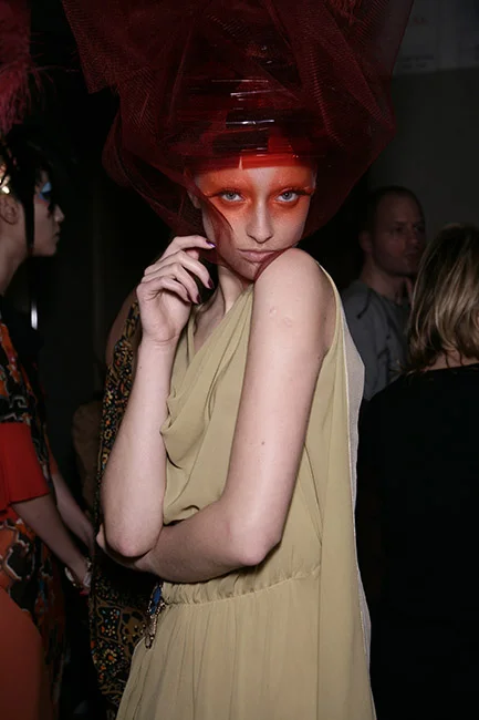  Richard Stow photographs backstage at fashion week 