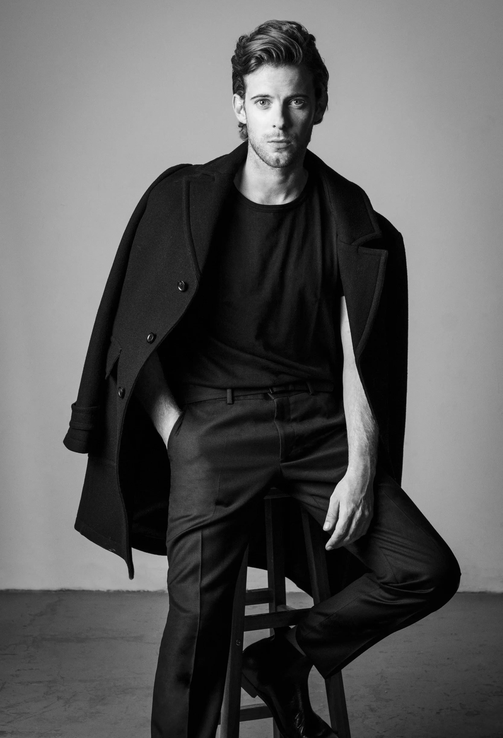Luke Treadaway in the studio