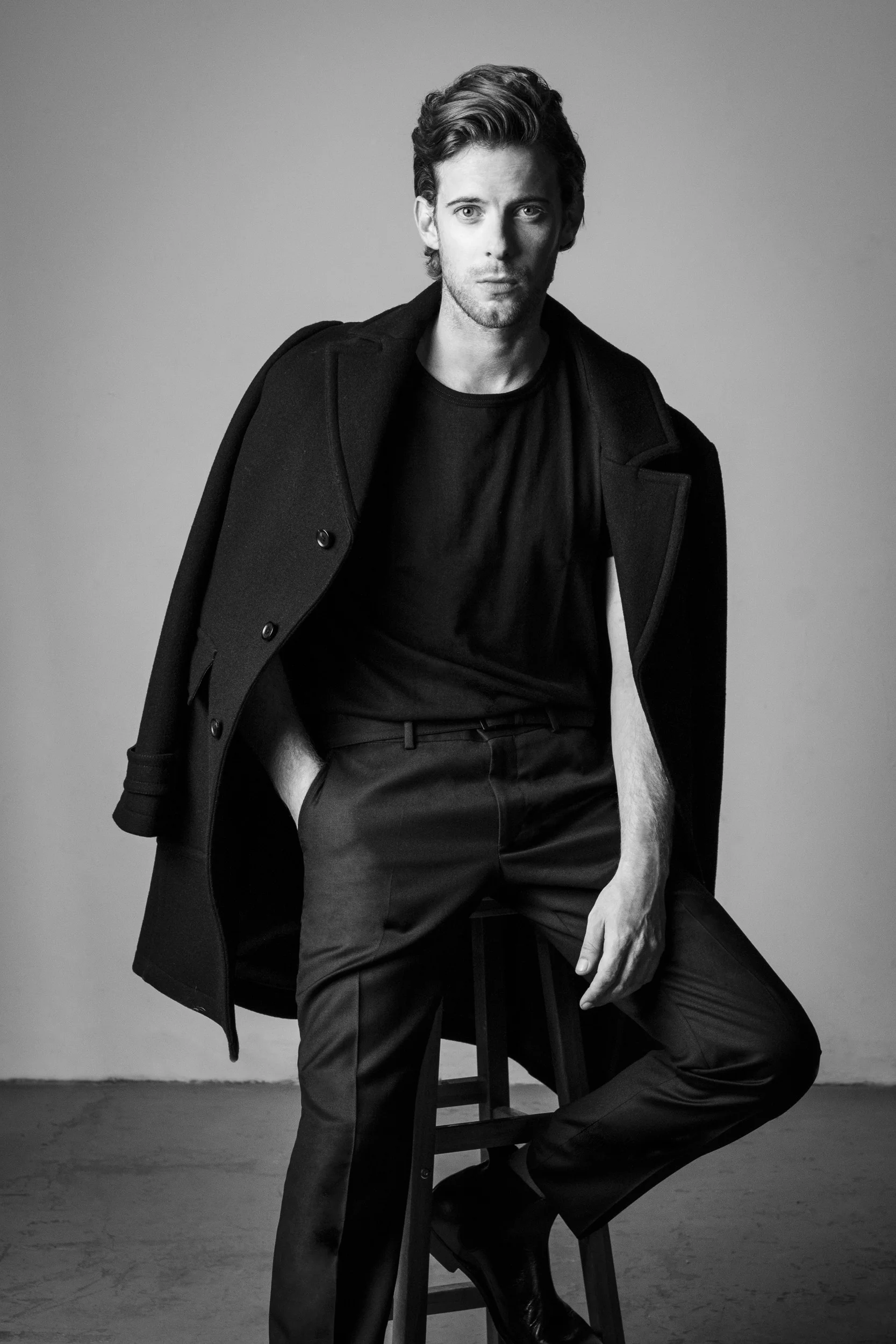 Luke Treadaway in the studio