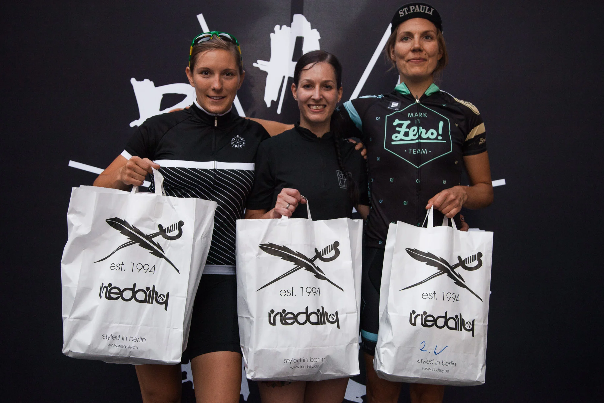 The women's podium! - shot by Burkhard Müller.