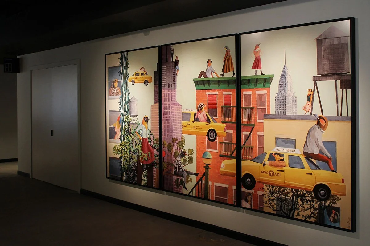 Urban Birds work at Convene NYC by Hannah Morris. Photo © Felipe Bastos