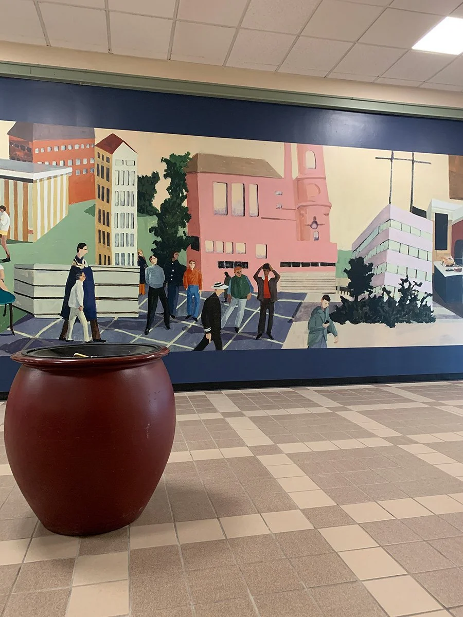 Meeting in Town artwork by Hannah Morris at Central Vermont Marketplace