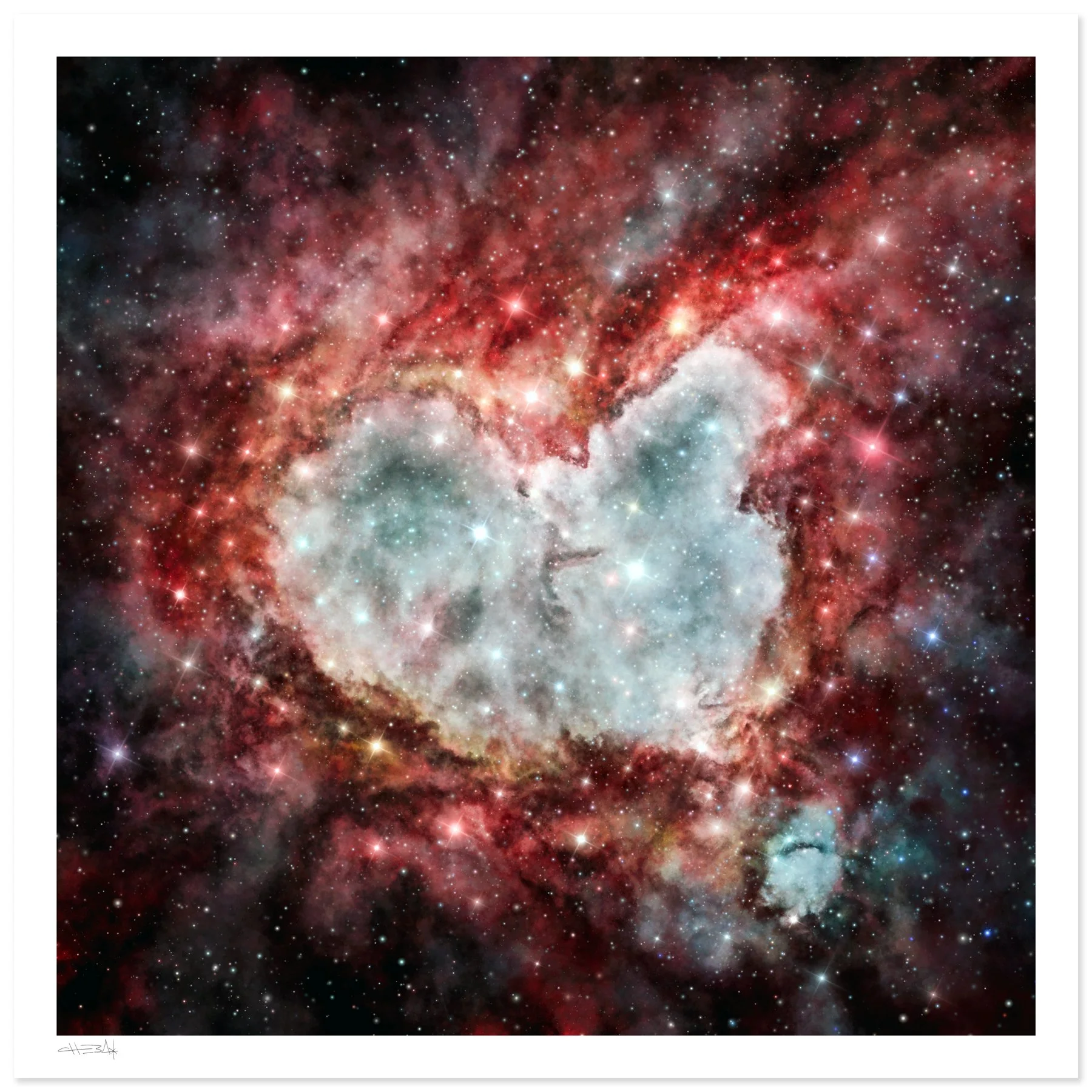 Love Heart Nebula - Open edition - by Cheba