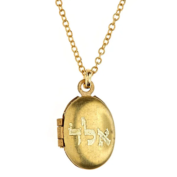 Antique Brass Locket On 24K Gold Plated Chain — Rachel Brown