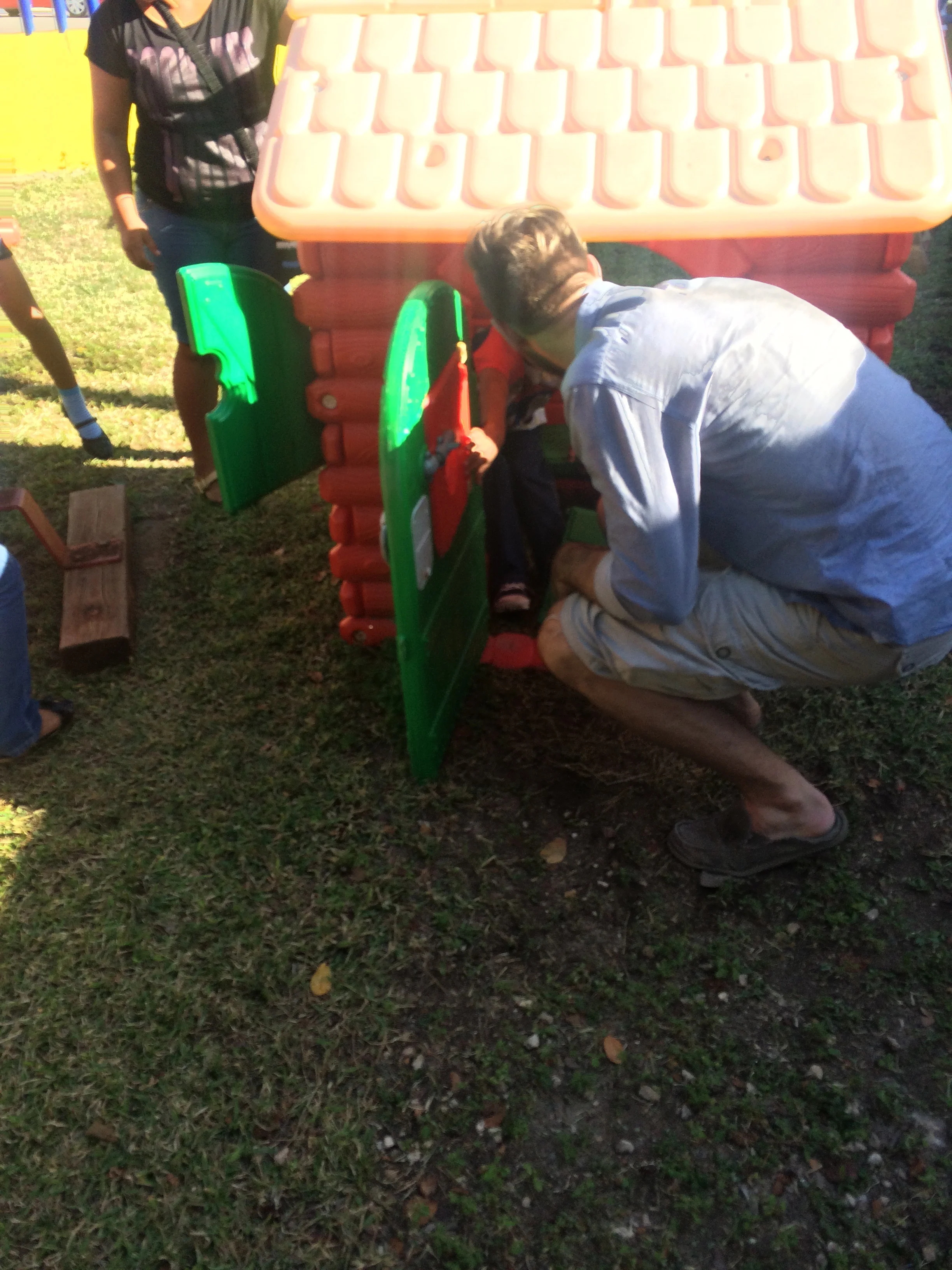 Playing peek-a-boo with one of the LYSH students