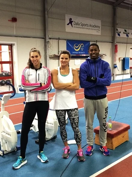 Med fina träningskompisar, Jossan och Odain. Önskar så att vi springer ihop snart igen. Ser ni vilka tjusiga tights? Sprillans från Craft!