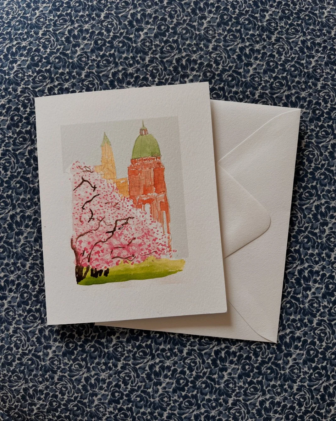 Cherry Blossoms Note Cards Set of 3 — Baby Buddha Studio
