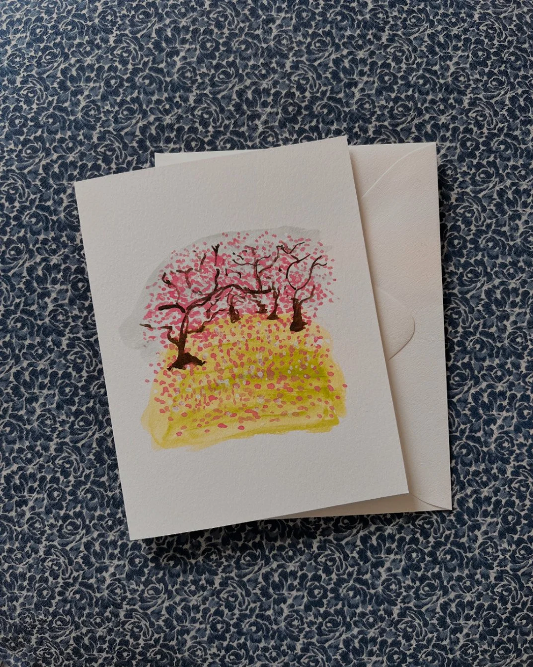 Cherry Blossoms Note Cards Set of 3 — Baby Buddha Studio
