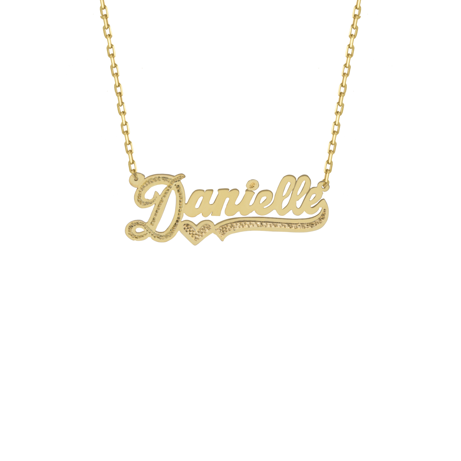 With 18 inch chain. Rylos Personalized 25MM Nameplate Necklace Sterling Silver or Yellow Gold Plated Silver Special Order Made to Order