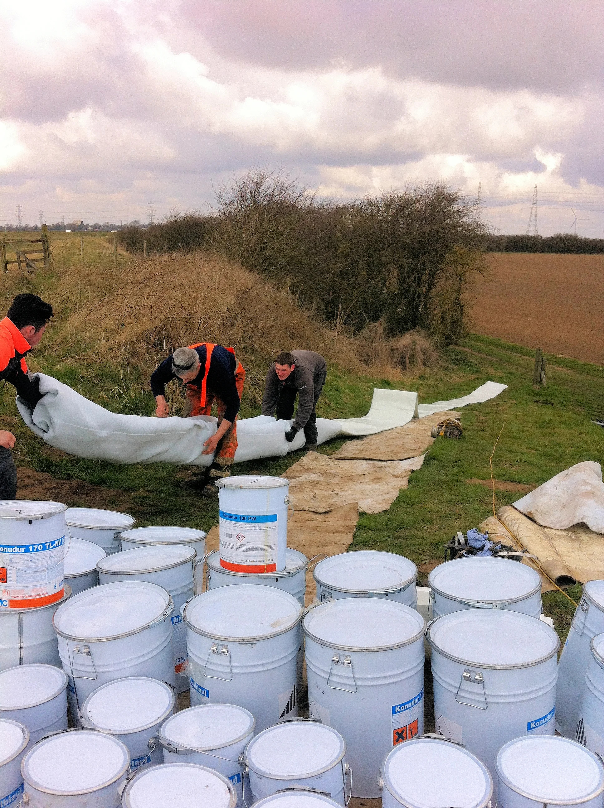 Preparing the liner