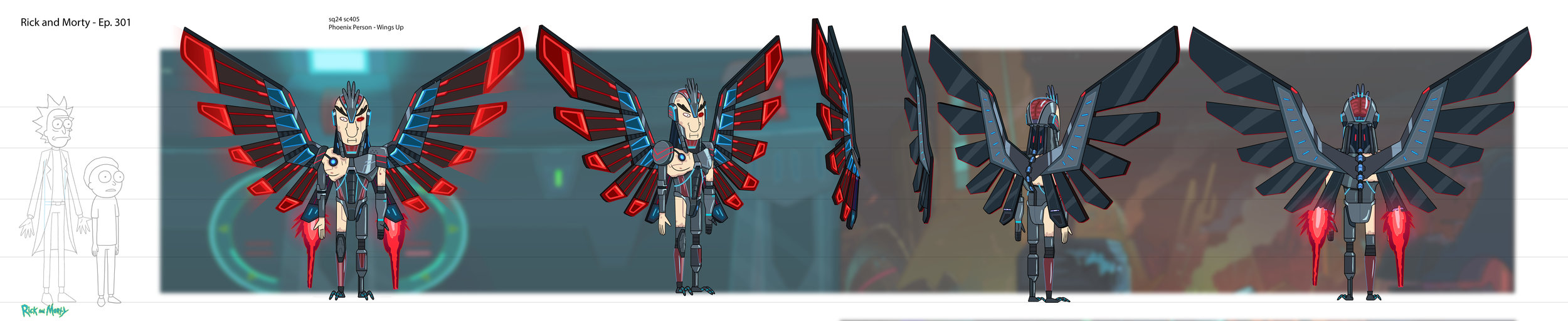 Phoenix Person (Wings - Open)
