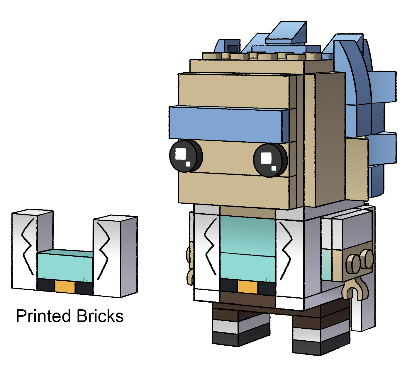 Updated Rick Brickheadz