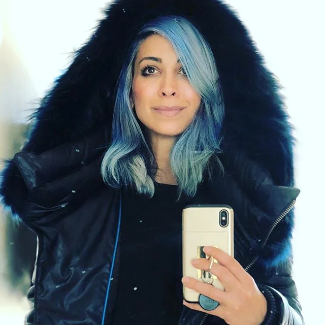 Turns out I have a coat to match any hair color. Except brown of course #bluehair #bluefur #markdownbrown #dyedtomatch #dtm