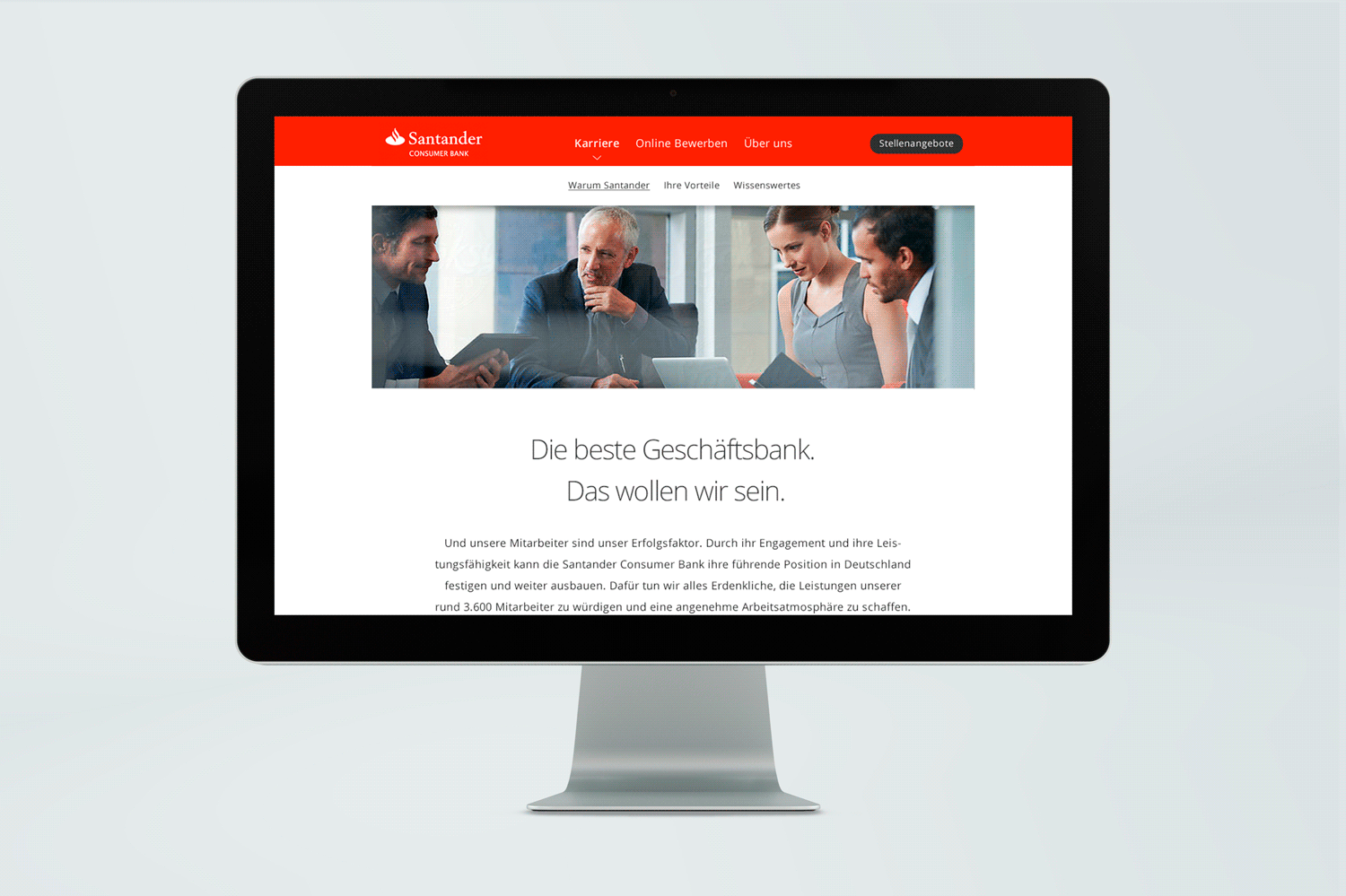 Santander Bank Karriere Website Onogrit Creative Studio