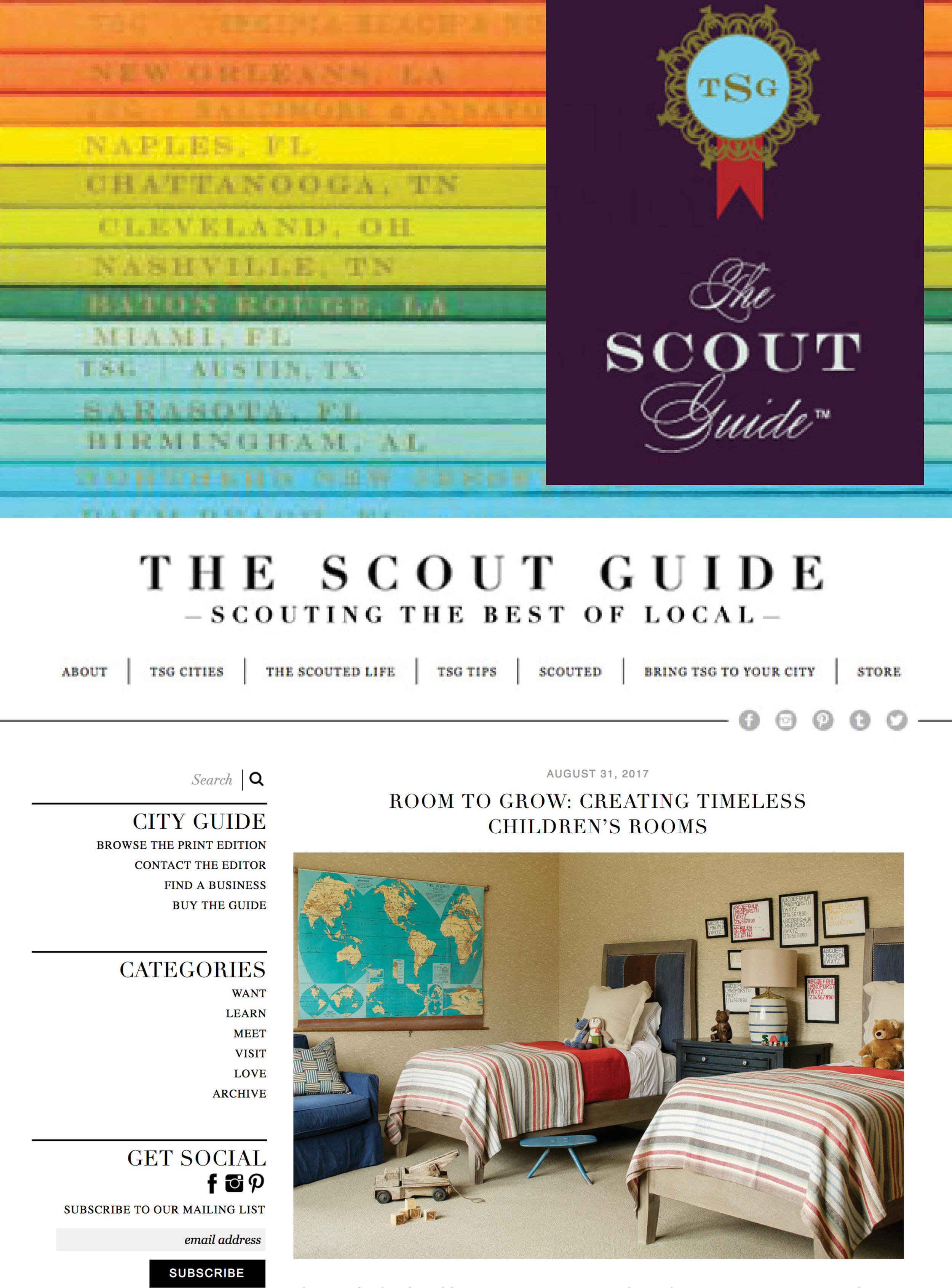 ROOM TO GROW. THE SCOUT GUIDE 2017