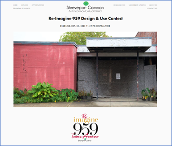 RE-IMAGINE 959 TEXAS AVE. CONTEST DEADLINE EXTENDED TO NOV. 13, 2023