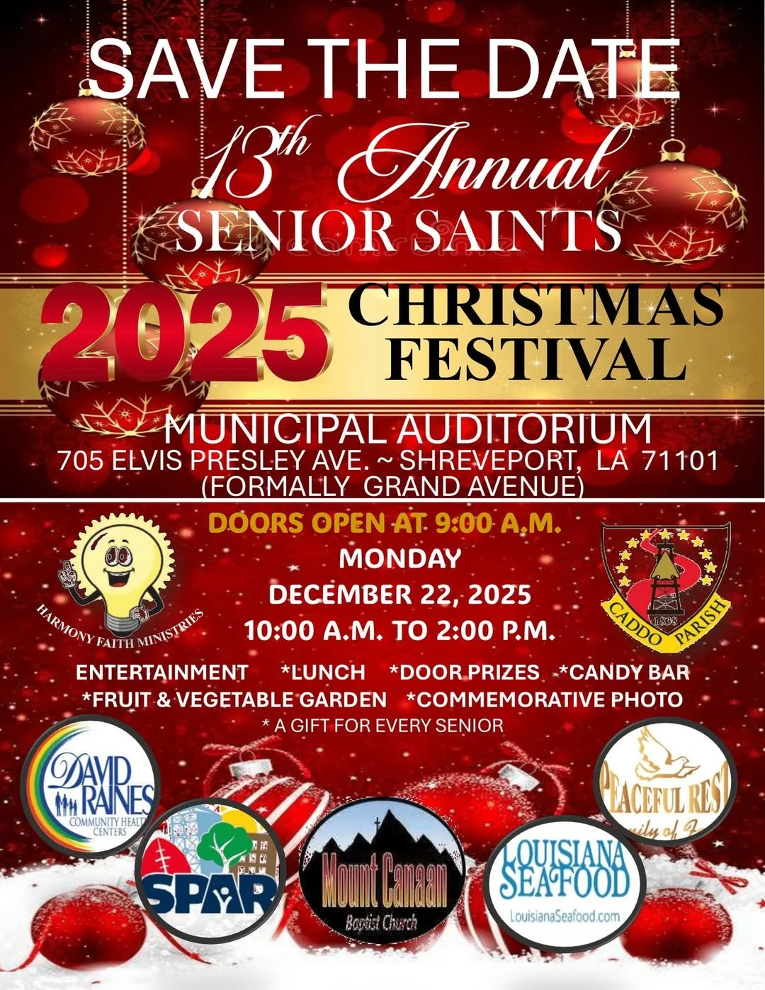 13th Annual Senior Saints 2025 Christmas Festival