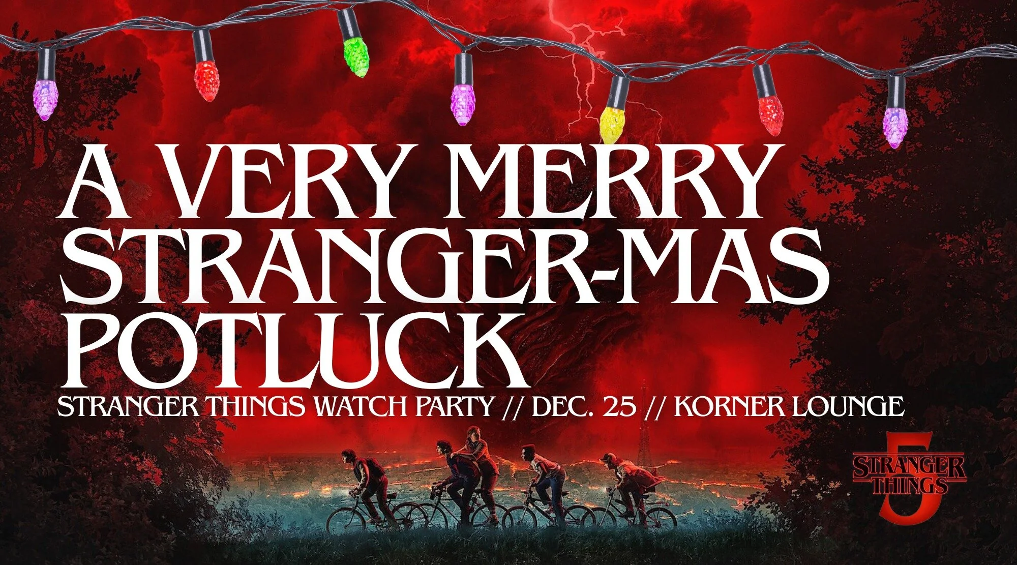 Stranger Things Christmas Watch Party + Potluck