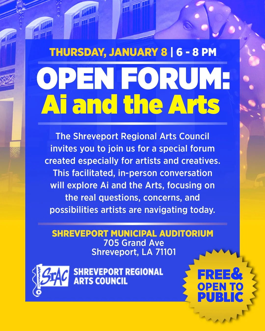 Open Forum on AI and the Arts
