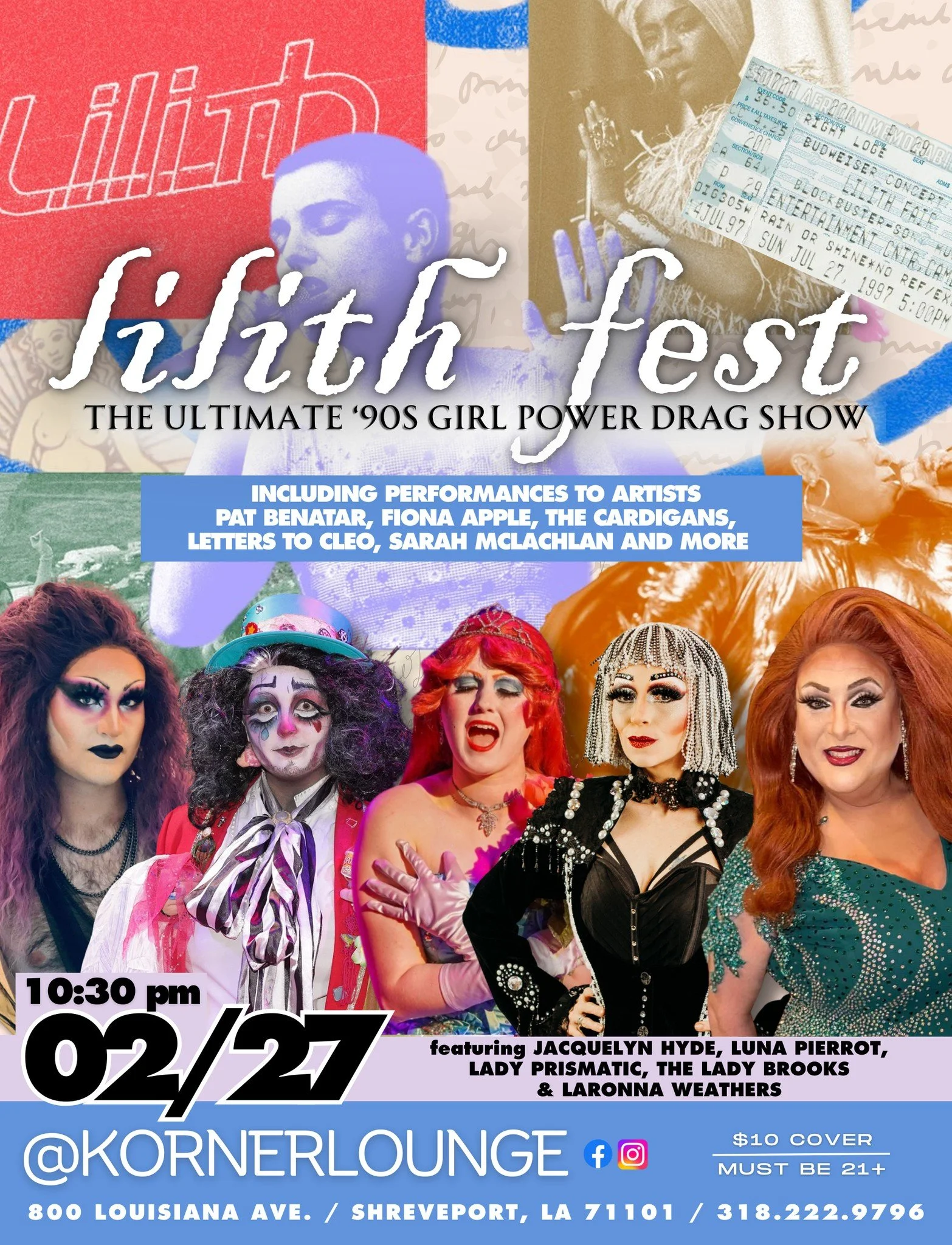 Lilith Fest: The Ultimate '90s Girl Power Drag Show