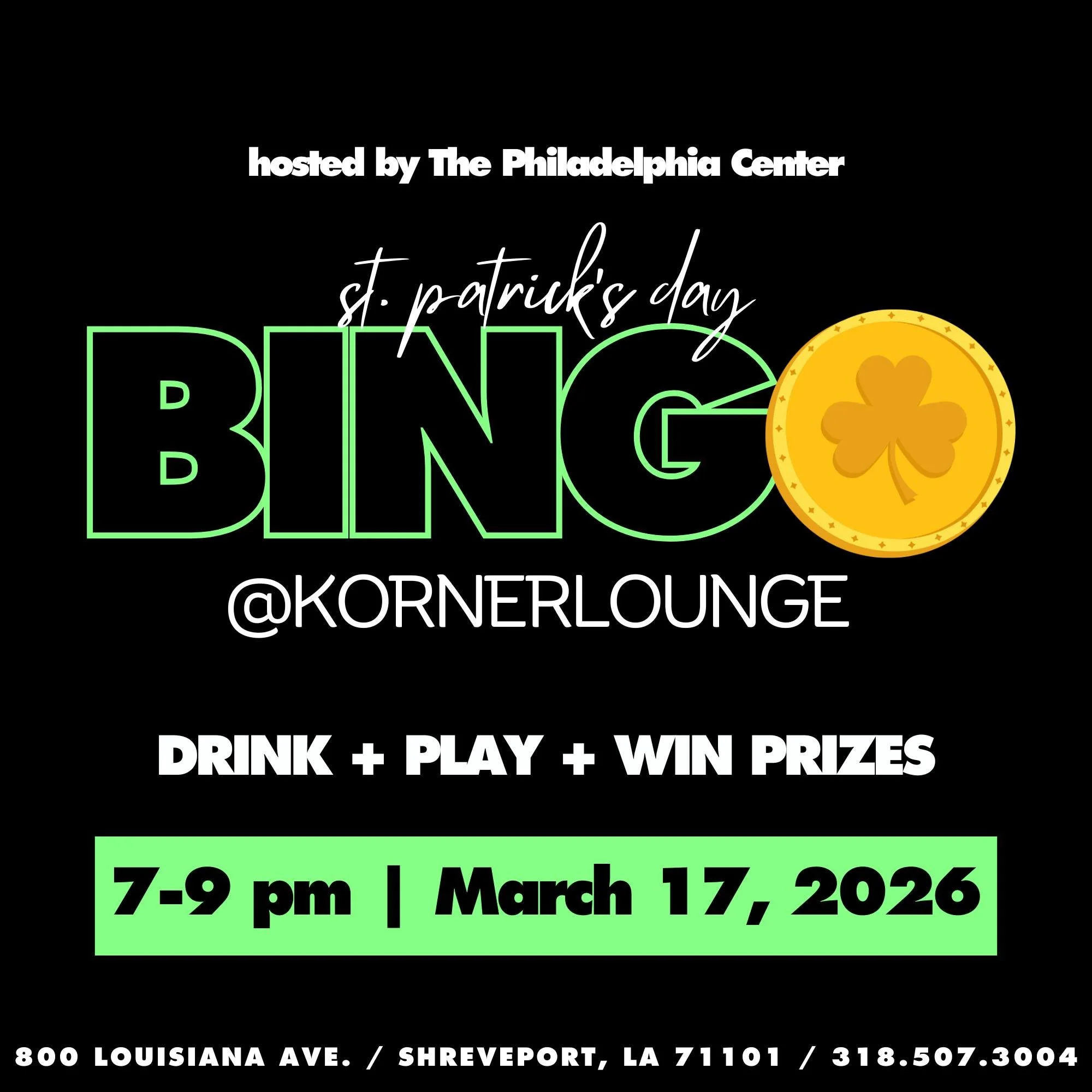 St. Patrick's Day BINGO with The Philadelphia Center