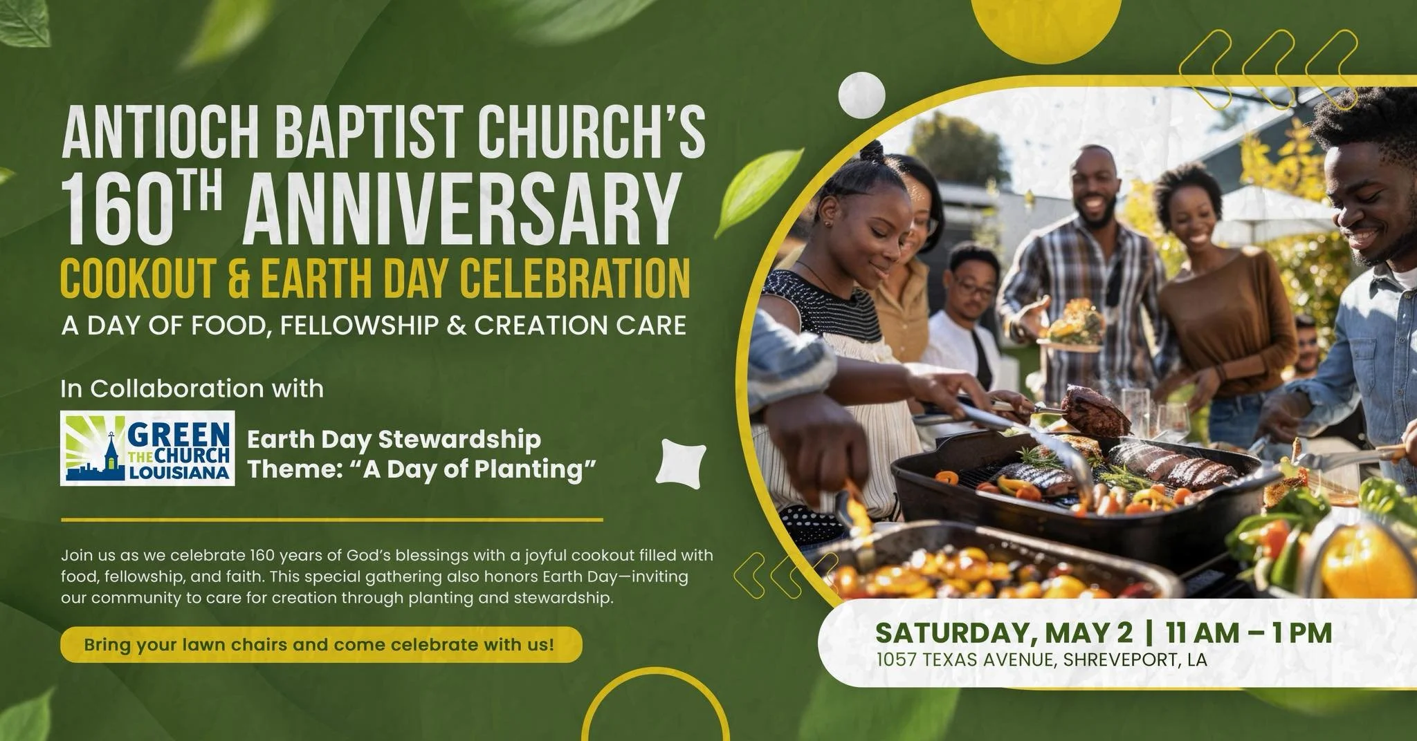 Antioch Baptist Church's 160th Anniversary Cookout &amp; Earth Day Celebration