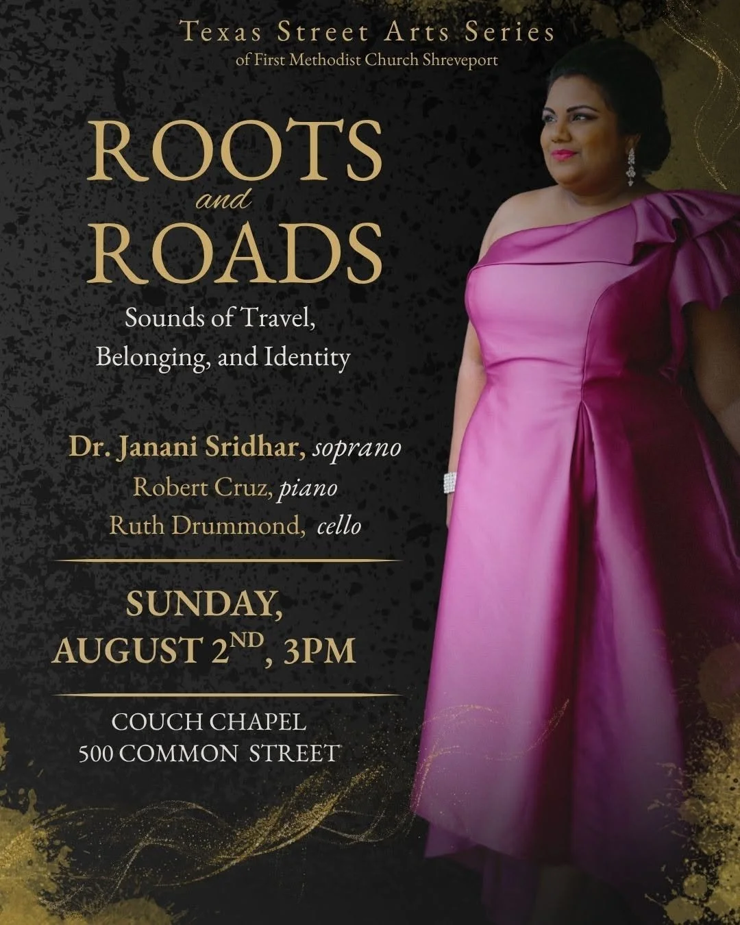 Texas Street Arts Series concert featuring soprano Janani Sridhar
