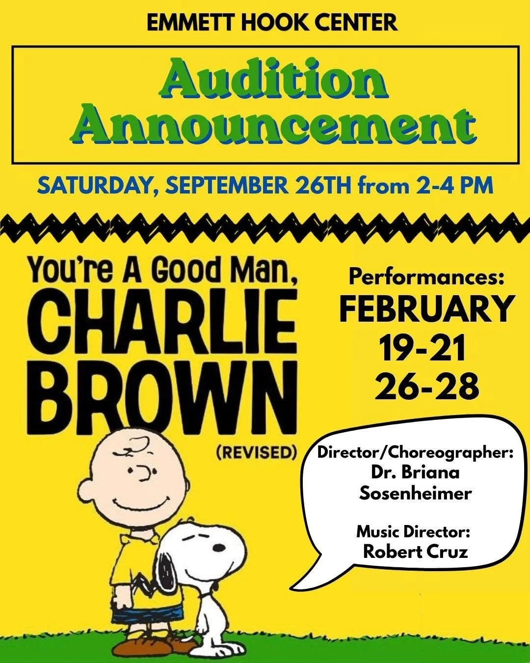 You’re a Good Man, Charlie Brown Auditions