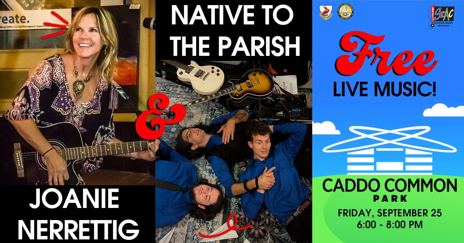 Joanie Nerrettig and Native to the Parish | FREE Concert at Caddo Common Park
