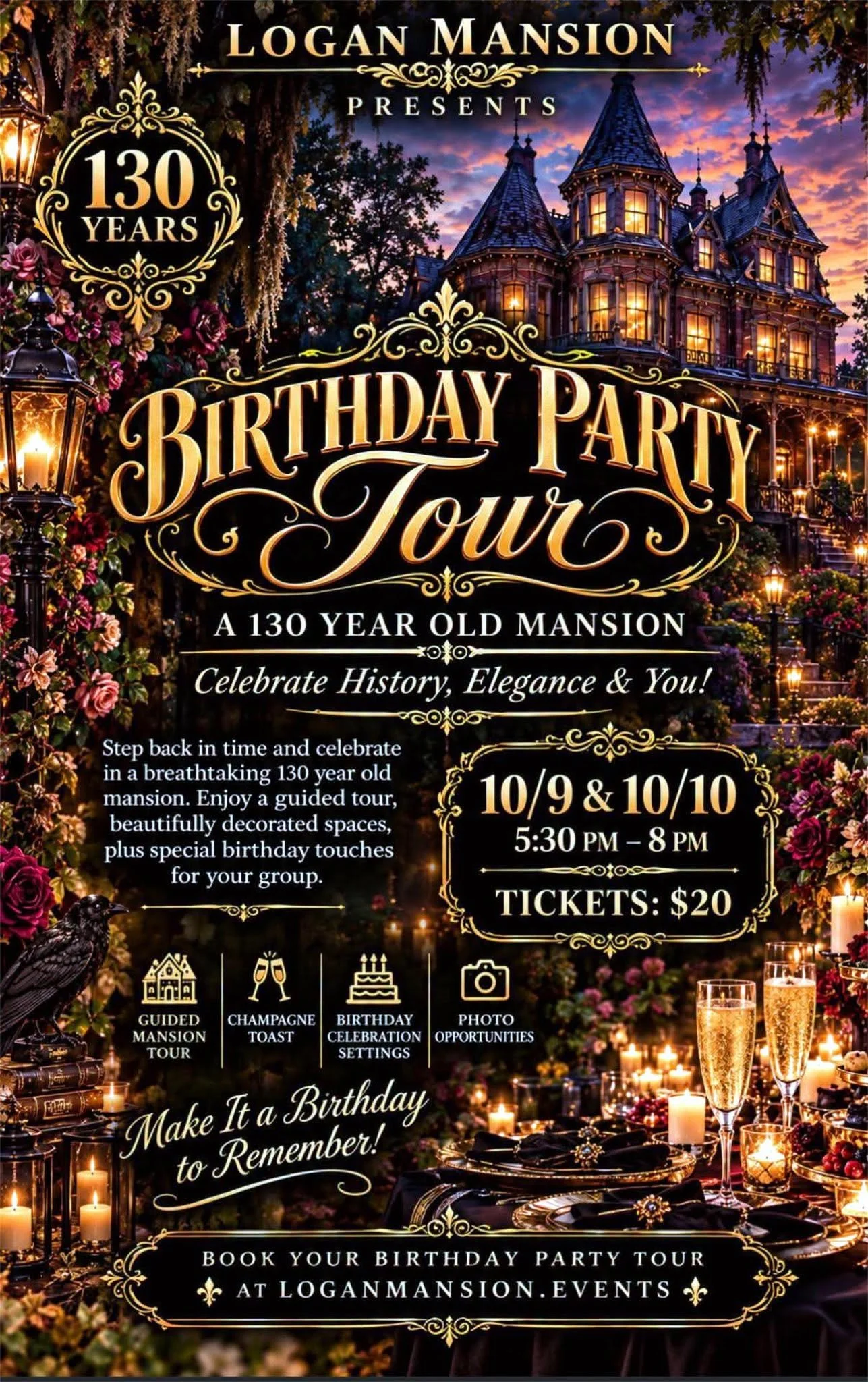 The Logan Mansion Birthday Tour