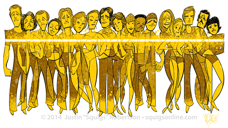 The original Broadway cast of A Chorus Line .