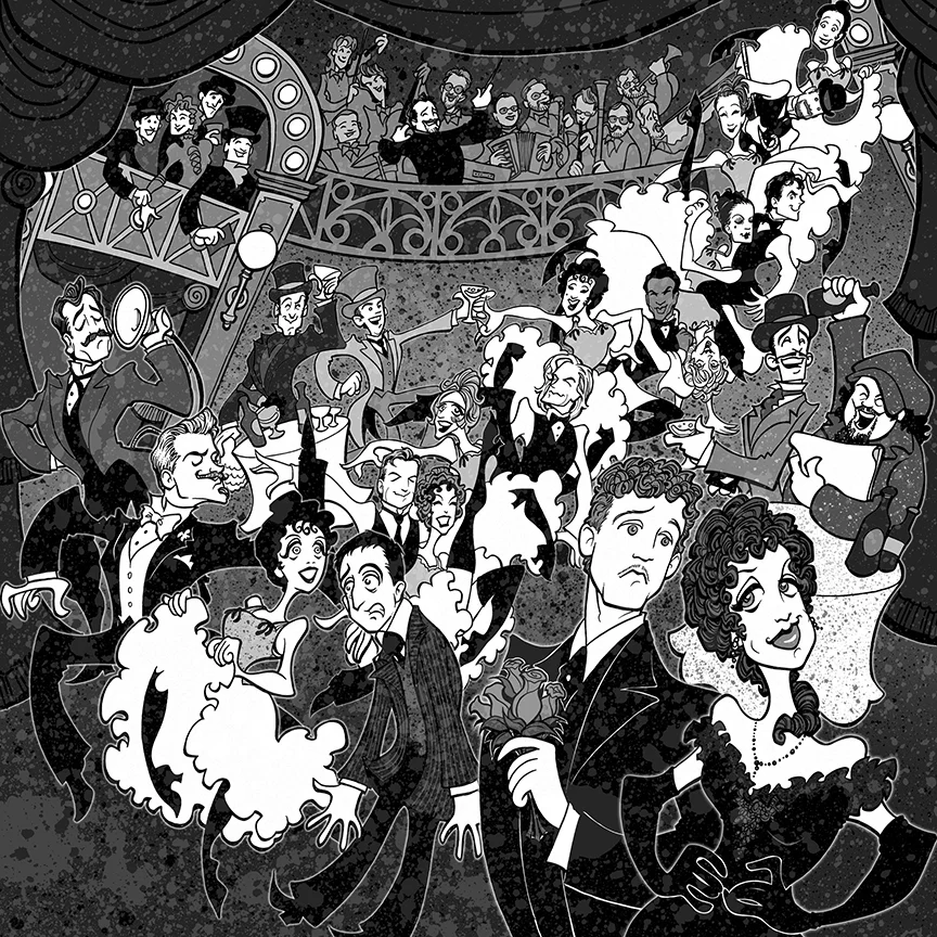 My sketch from our 2007 Pasadena Playhouse production of Can-Can .