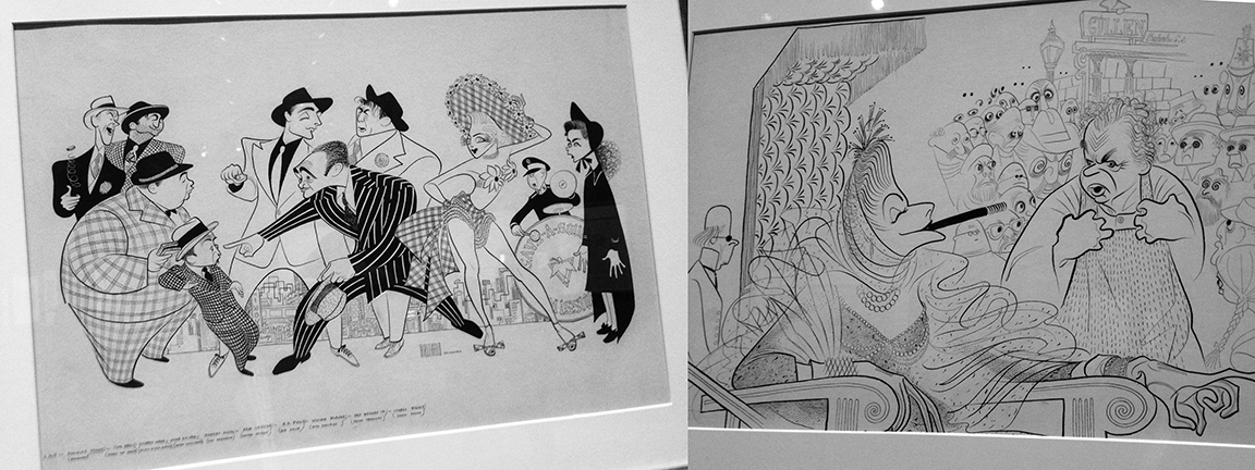 Al's original ink sketch of Guys & Dolls (the only of his sketches I deliberately plagiarized when I did the show back in 1995). The Lunts in The Visit .
