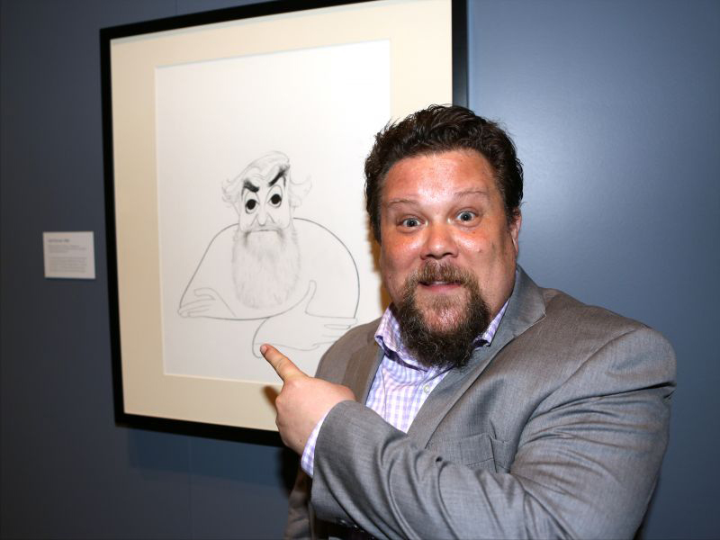 Me pointing at the man of the hour. Photo credit: Walter McBride for BroadwayWorld.com.